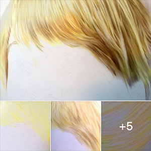 Airbrush Design Haare Portrait